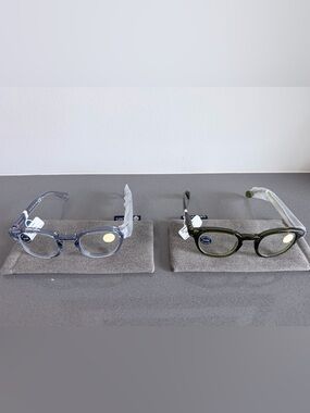 2 pair Olive Green and blue  Women's Glasses - Stylish Frame